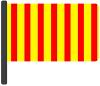 Bandiera Gialla e righe Rosse