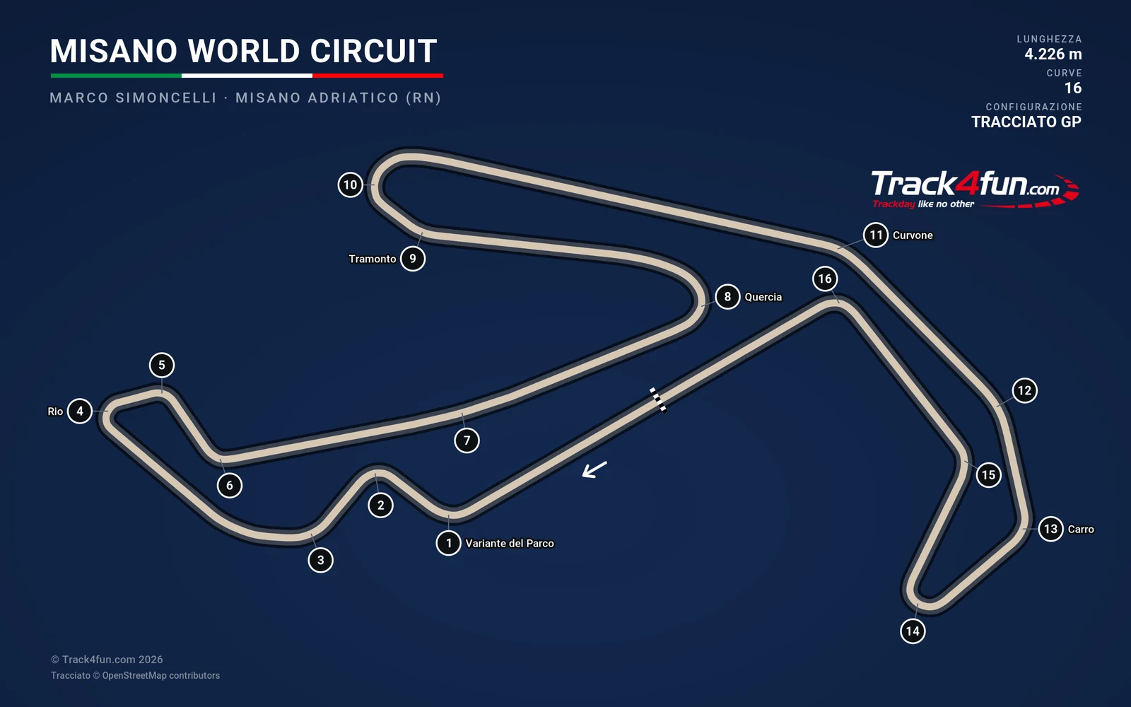 Mappa Misano
