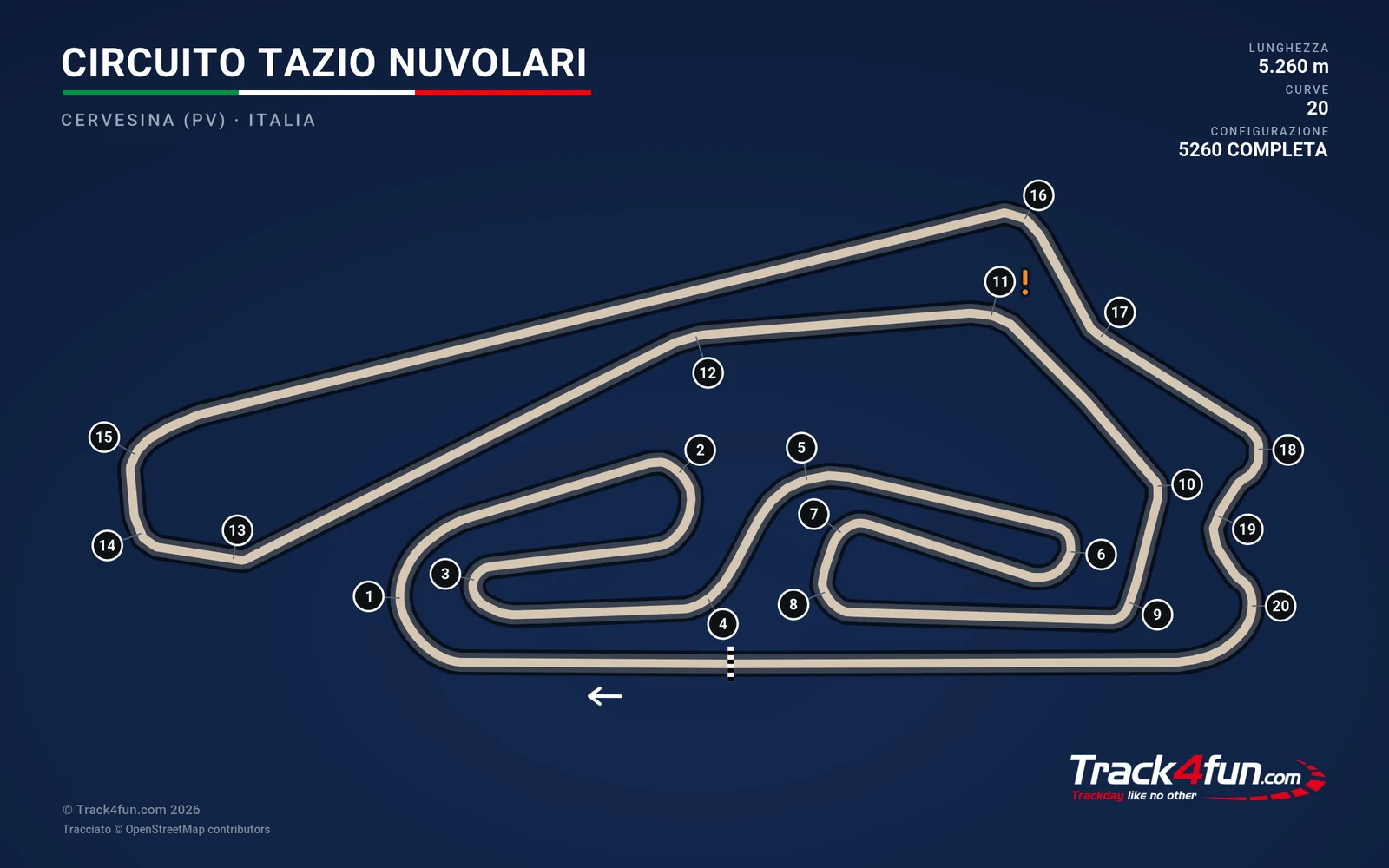 Mappa Tazio Nuvolari
